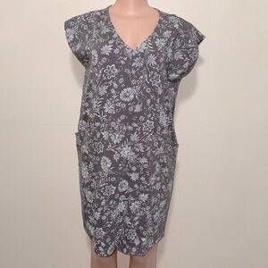J.Jill Pure Jill easy knit two-pocket dress 100%cotton woman SMALL PETITE floral